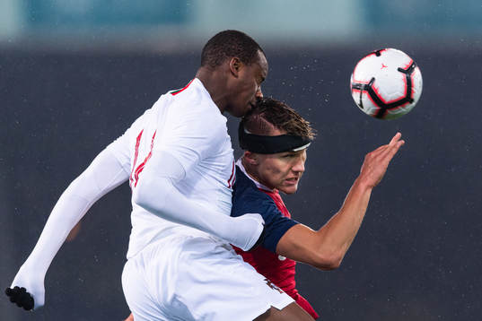 Tiago Djalo of Portugal and Leo Østigård of Norway