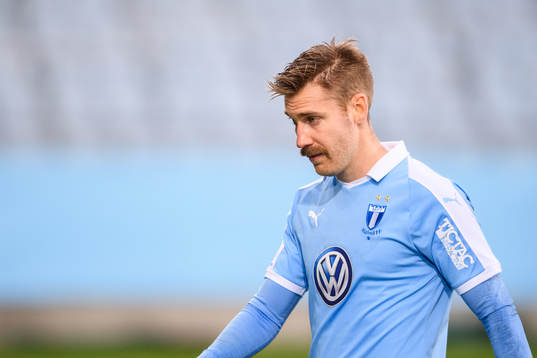 Malmö FFs Rasmus Bengtsson i mustasch
