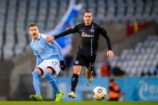 Malmö FFs Rasmus Bengtsson och Odenses Jens Jakob Dyhr