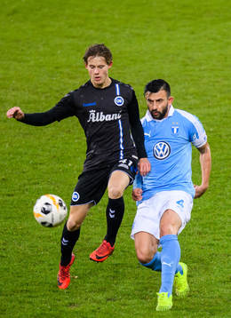 Odenses Mikael Hildegard och Malmö FFs Behrang Safari