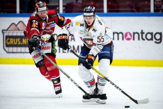 Malmö Redhawks Lars Bryggman och Växjös Miika Koivisto
