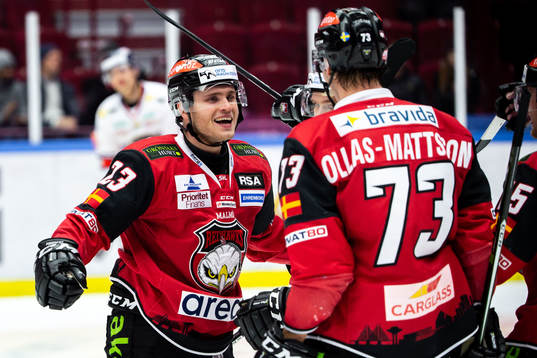 Malmö Redhawks Christoffer Forsberg och Adam Ollas