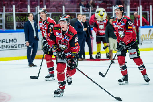 Malmö Redhawks Lars Bryggman, Fredrik Händemark och Adam