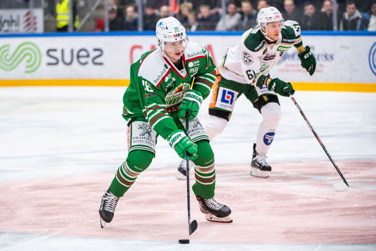 Rögles Dominik Bokk och Färjestad Johan Ryno