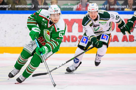 Rögles Leon Bristedt och Färjestad Marcus Nilsson