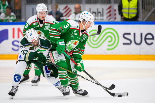 Färjestad Martin Johansson och Rögles Daniel Bertov