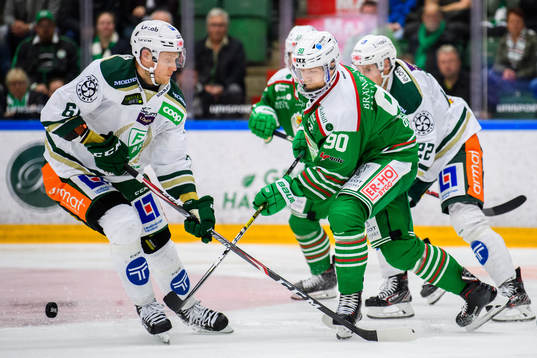 Färjestad Johan Ryno och Rögles Ted Brithén