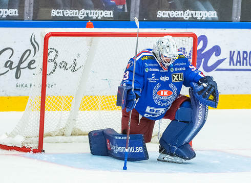 Oskarshamns målvakt Fredrik Pettersson-Wentzel deppar