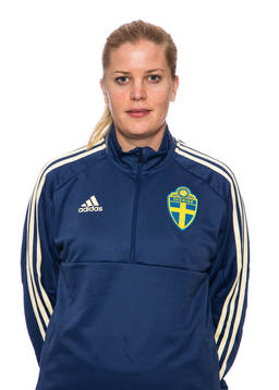 Tränare Caroline Sjöblom i F16-landslaget