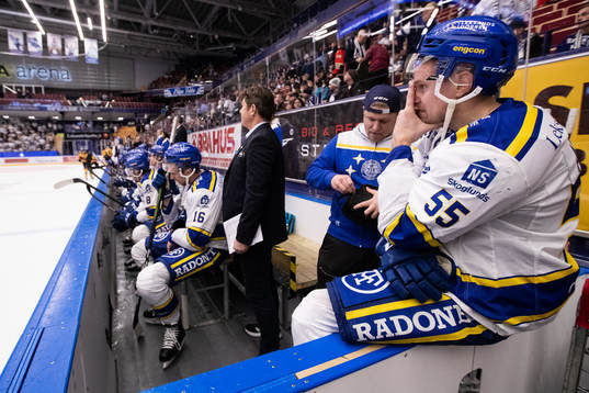 Leksands Jonas Ahnelöv deppar i båset