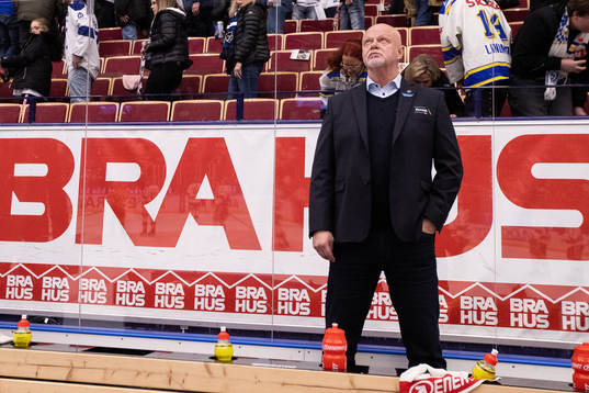 Leksands tränare Roger Melin  deppar i båset