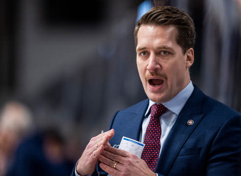 Växjös tränare Sam Hallam