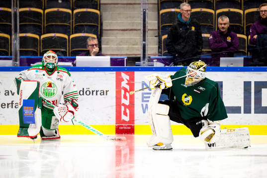 Skellefteås målvakt Gustaf Lindvall i Malå IF’s