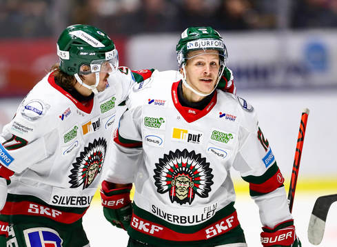 Frölundas Max Friberg jublar