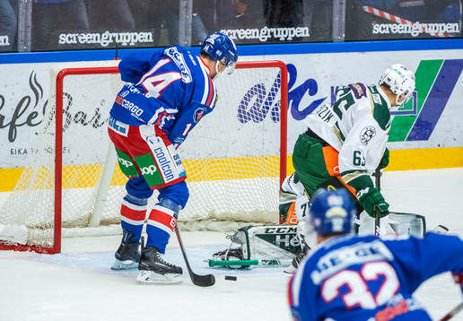 Oskarshamns Pontus Netterberg och Färjestads Vojtech Mozik