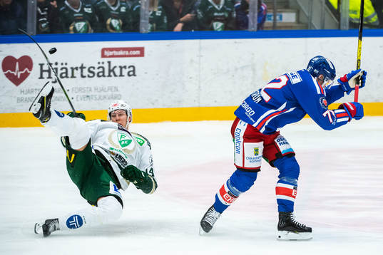 Oskarshamns Jonas Engström och Färjestads Victor Ejdsell
