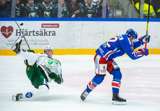 Oskarshamns Jonas Engström och Färjestads Victor Ejdsell