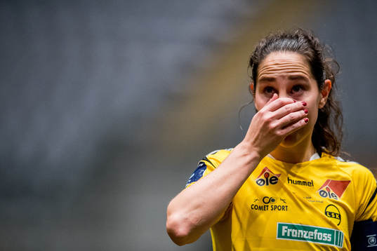 Ingrid Moe Wold of LSK Kvinner reacts