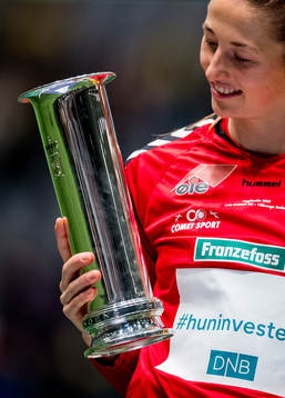Goalkeeper Cecilie Fiskerstrand of LSK Kvinner with the