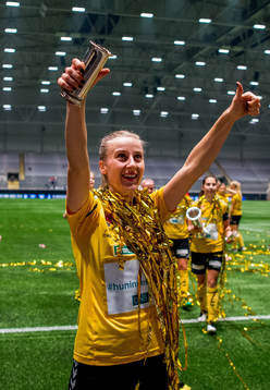 Anja Sønstevold of LSK Kvinner celebrates