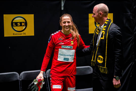 Goalkeeper Cecilie Fiskerstrand of LSK Kvinner