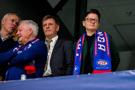 Monica Knudsen in the stands