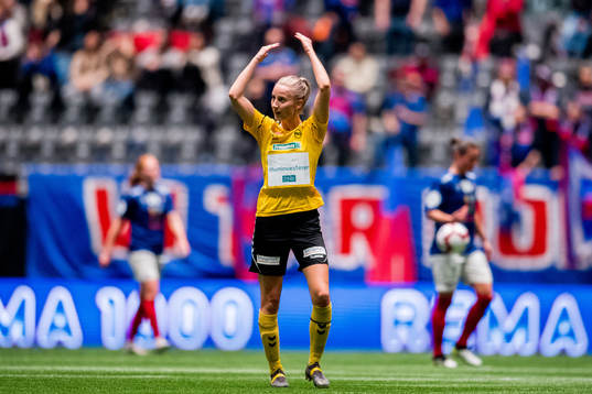 Anja Sønstevold of LSK Kvinner celebrates