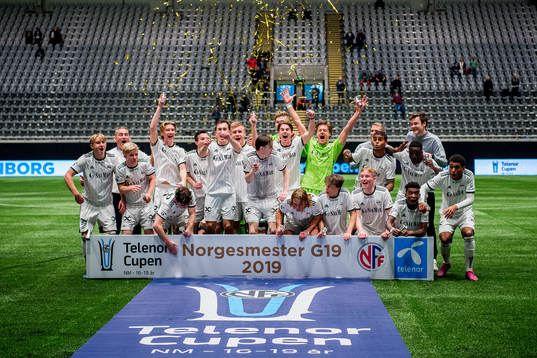 Players of Rosenborg celebrate