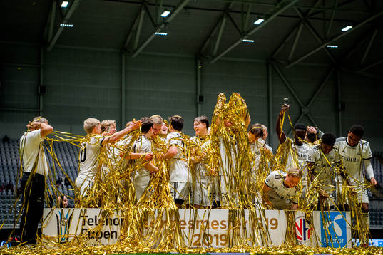 Players of Rosenborg celebrate