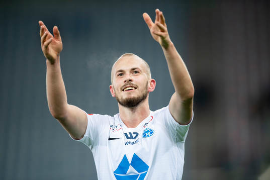 Eirik Hestad of Molde celebrates
