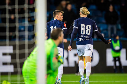 Kristoffer Tokstad of Strømsgodset celebrates