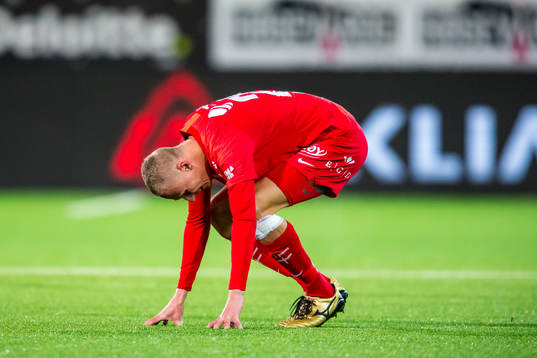 Kristoffer Ramos Barmen of Brann looks dejected