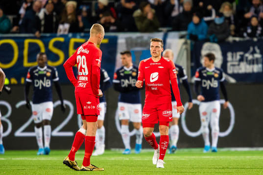 Ruben Yttergård Jenssen of Brann looks dejected