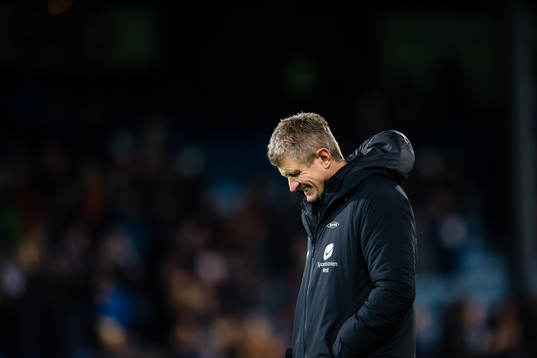 Lars Arne Nilsen, head coach of Brann, looks dejected