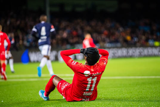 Karamoko Daouda Bamba of Brann looks dejected