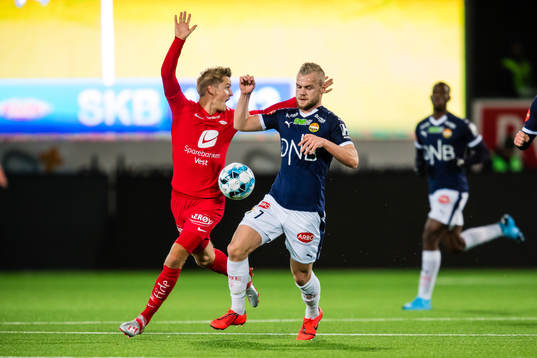 Thomas Grøgaard of Brann and Herman Sørby Stengel of