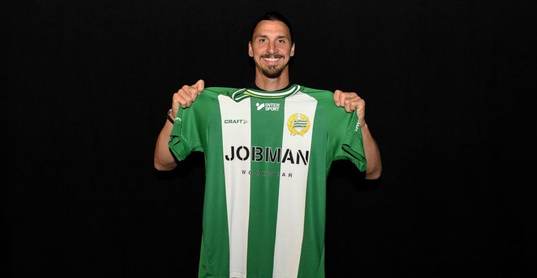 På denna handoutbild från Hammarby Fotboll ses Zlatan