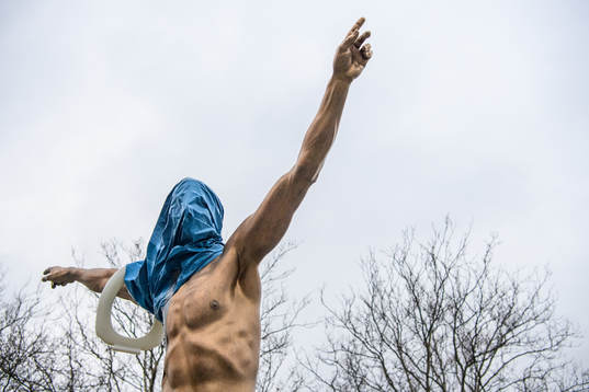 The statue of Zlatan Ibrahimovic has been vandalized