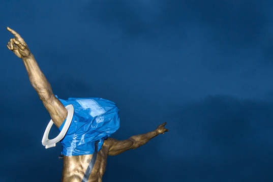 The statue of Zlatan Ibrahimovic has been vandalized