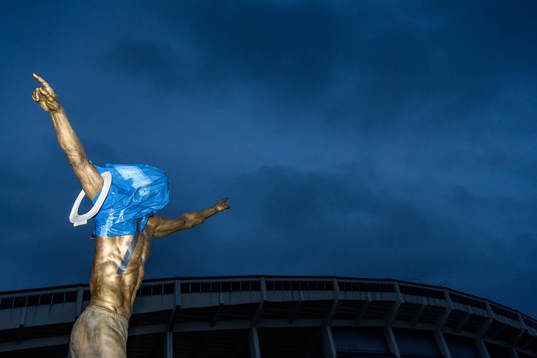 The statue of Zlatan Ibrahimovic has been vandalized