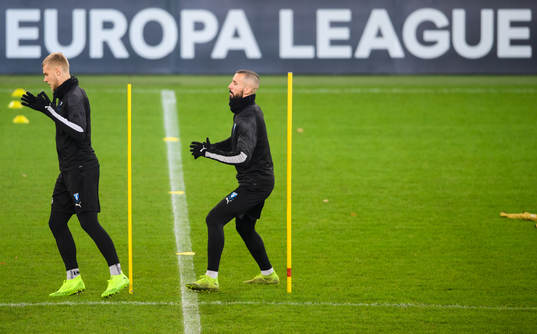 Felix Beijmo and Guillermo Molins of Malmö FF