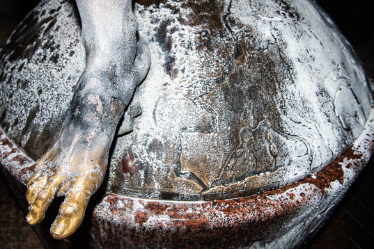 The statue of Zlatan Ibrahimovic has been vandalized