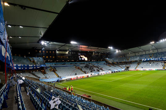 General view of the interior of Malmö New Stadium prior to