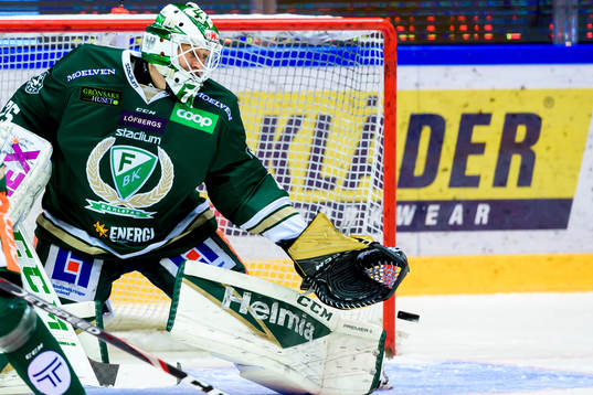 Färjestads målvakt Arvid Holm