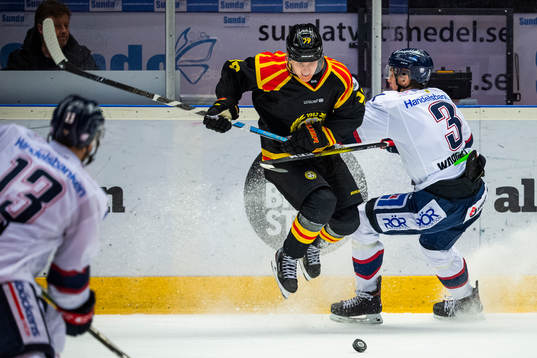 Brynäs Daniel Mannberg och Linköpings William Worge Kreu