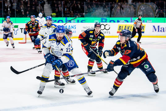 Leksands Marek Hrivik och Djurgårdens Jesper Pettersson