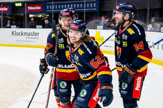 Djurgårdens Manuel Ågren jublar