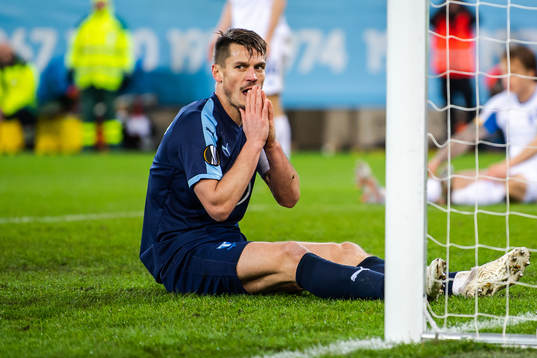 Markus Rosenberg of Malmö FF looks dejected