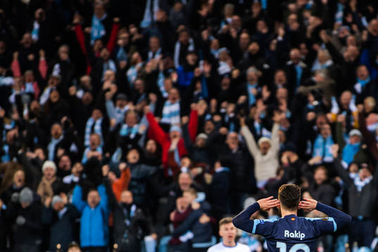 Erdal Rakip of Malmö FF celebrates