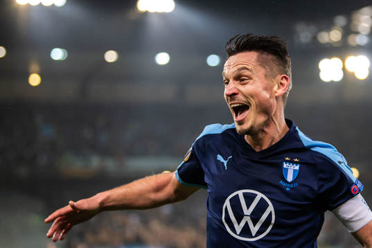 Markus Rosenberg of Malmö FF celebrates